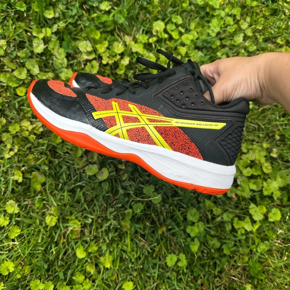 Asics Black and Orange Athletic Shoes